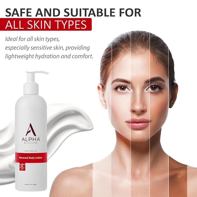 Alpha Skin Care Revitalizing Body Lotion, 12% Glycolic AHA, Simple & Effective - Image 5