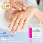 Qsnidy 30 Pack Disposable Manicure Kit Individually Packed 3-Piece Mini Press - Image 2