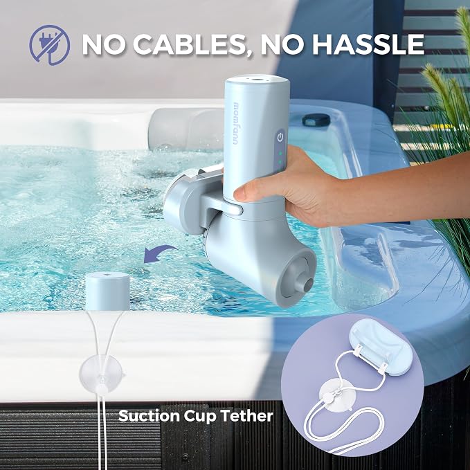 MOMFANN Bath Jet Spa, Bath Jet/Bubble Mode, Cordless Portable Bathtub - Image 3