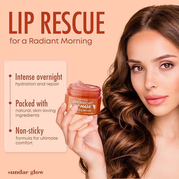 Lip Mask with Peach & Orange – Hydration, Lip Repair - Image 2