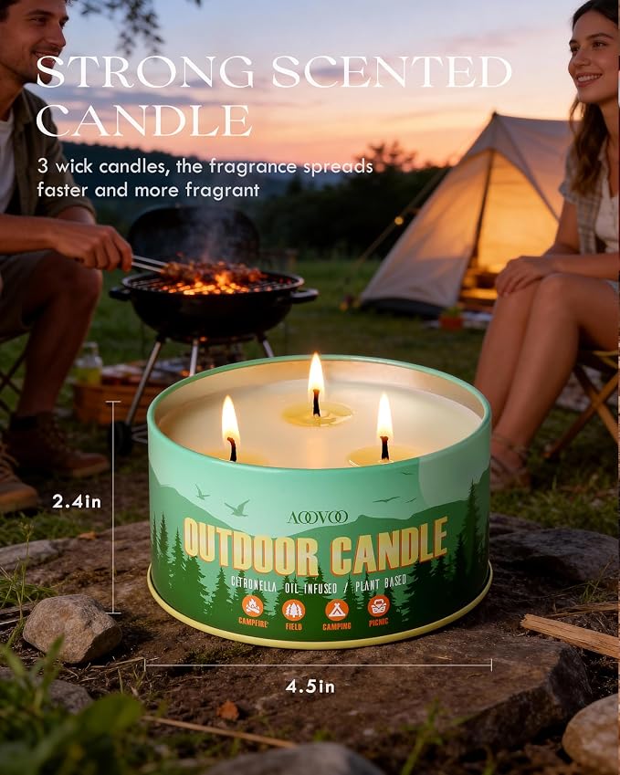 AOOVOO Citronella Candles Outdoor - Image 3
