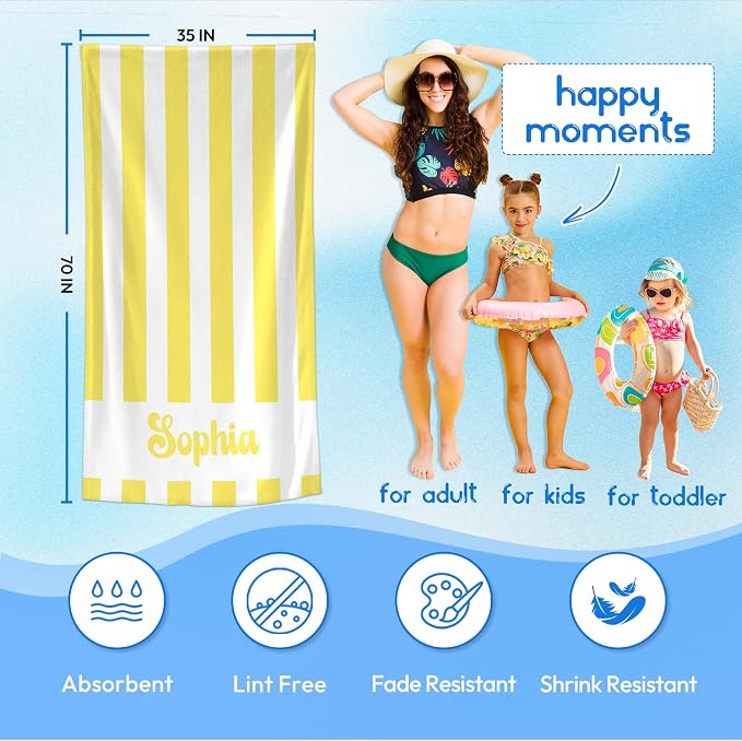 JML Personalized Beach Towel - Image 3