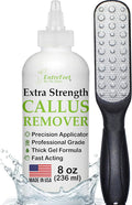 Callus Remover Gel & Double-Sided Foot File: 8 oz Extra Strength Callus Remover by EntreFeet