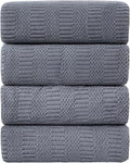 Ycosy 4 Pack Extra Large Microfiber Bath Towels Set, 35x70 inches, Less Lint by Ycosy