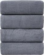 Ycosy 4 Pack Extra Large Microfiber Bath Towels Set, 35x70 inches, Less Lint by Ycosy