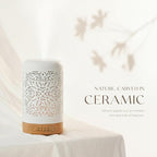Earnest Living Essential Oil Diffuser White Ceramic Diffuser 100 ml Timers - Image 7