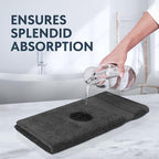 White Classic Luxury Dark Gray Hand Towels - Image 4