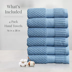 NY Loft 100% Cotton Hand Towel 6 Pack | Super Soft & Absorbent Quick-Dry Hand - Image 2