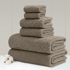 Modern Threads 6 Piece Cotton Bath Towel Set – Ultra Soft 550 GSM Towels – by ModernThreads