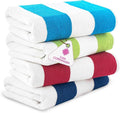 CASA COPENHAGEN Cabana Towel 4Pcs Multicolour Designer Stripe Beach Towels Gift by CASACOPENHAGEN
