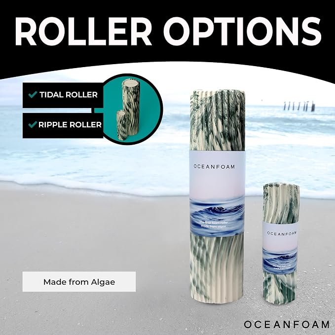 Oceanfoam Ripple Travel Foam Roller Firm Mini Foam Roller - Image 6