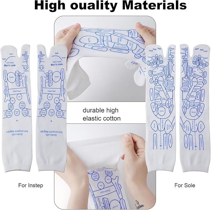 Reflexology Socks with Beginner Acupoint Massage Tools Set of 5 - Image 5