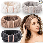 4 Pack Microfiber Towel Headbands by IAXSEE