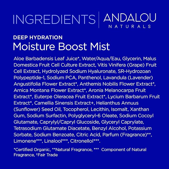 Andalou Naturals Face Mist, Moisture Boost Facial Spray - Image 6