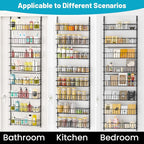 ElegantArray 8-Tier Pantry Door Oragnizer, Over The Door Pantry Organizer Rack - Image 4