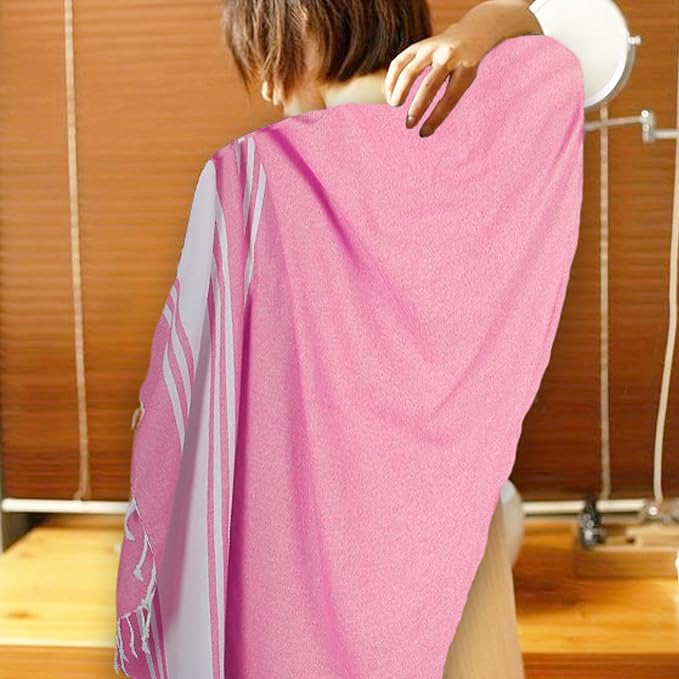 Goroly Home Cotton Turkish Peshtemal Beach Towel, Extra Large, Thin Quick Dry - Image 9