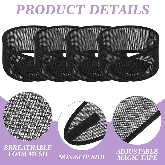 CIATBYYJ 4Pcs Mesh Hair Wraps, Thicker Soft Head Wraps - Image 6