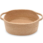 ABenkle Small Basket with Handles, Boho Decorative Rope Woven Dog Cat Toy by ABenkle
