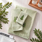 3 Pcs Rustic Pine Trees Bathroom Towel Set Farmhouse Embroidered Pine Trees - Image 6