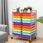 Giantex 20-Drawer Storage Drawer Cart, Rolling Organizer Cart - Image 4