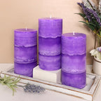 3" x 6" Handmade Pillar Candles Lavender Scented Purple Decorative Candles - Image 5