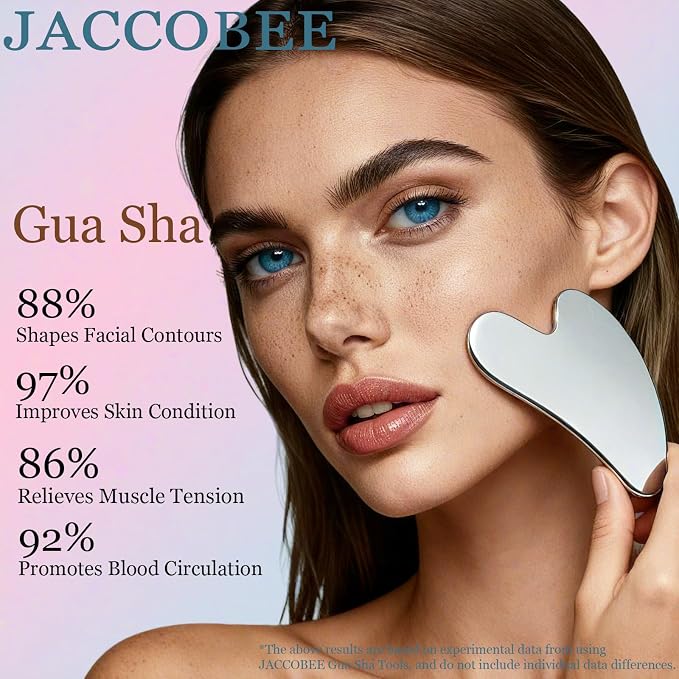 Ice Roller for Face&Eyes with Gua Sha Facial Tool, 3-Pcs Stainless Steel Facial - Image 2