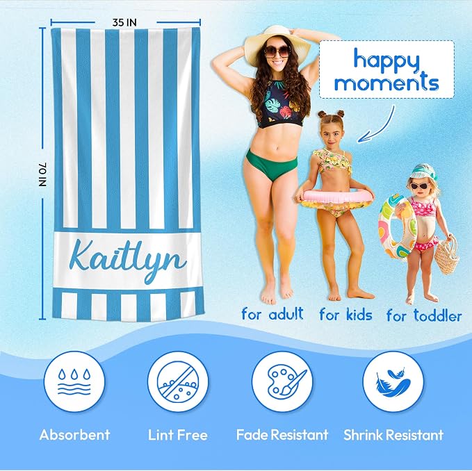JML Personalized Beach Towel - Image 3