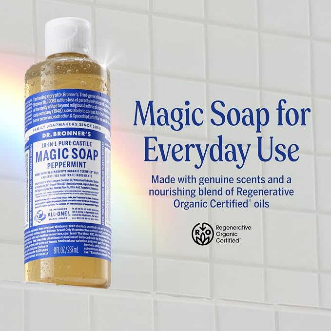 Dr. Bronner's Pure-Castile Magic Liquid Soap- Made - Image 2