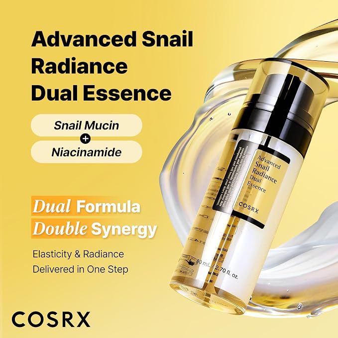 COSRX Snail Mucin 74% + Niacinamide 5% Dual Essence, Anti Aging Face Serum - Image 2