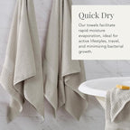 NY Loft 100% Cotton 6 Piece Bath Towel Set | Grey Towels | Oeko-TEX® Standard - Image 3