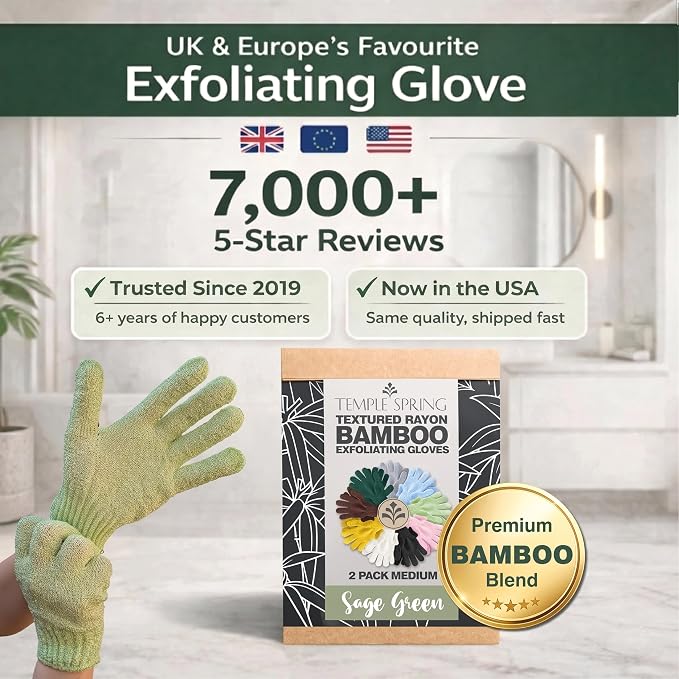Temple Spring Shower Gloves Exfoliating - Image 7