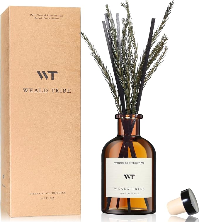 WEALD TRIBE Reed Diffuser Set for Bathroom Air Fresheners, Oil Diffuser Sticks by WEALD+TRIBE
