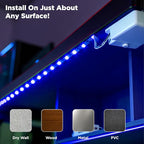 BestLuz Battery Operated LED Strip Lights 2X 3.33ft Flexible Blue LED Light - Image 4