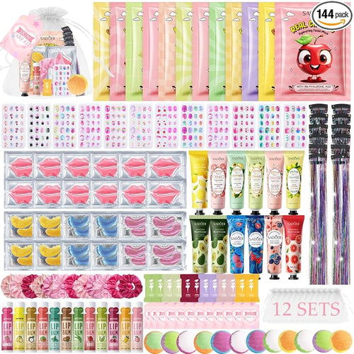 144 Pcs Spa Party Decorations for Girls, Spa Birthday Party Supplies Include by Unknown