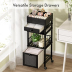 Amazer Bamboo Makeup Organizer Cart - Image 4