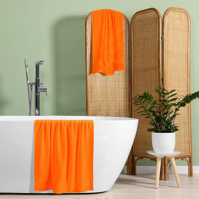 Elvana Home Cotton 2 Pack Oversized Bath Towel Set 28x55 inches, Large Bath - Image 5