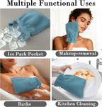 VOOVA & MOVAS 6-Pack Shower Wash Cloth, 100% Cotton Soft Absorbent Bath Mitts - Image 4
