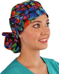 Sparkling EARTH Banded Bouffant Surgical Scrub Ponytail Working Caps and by SparklingEARTH