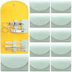12 Set Manicure Set Bulk Mini Manicure Nail Clipper Kit 7 in 1 Stainless Steel by Lanties
