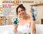 2 Pack African Net Sponge Exfoliating Body Scrubber Bath Sponge - Image 3