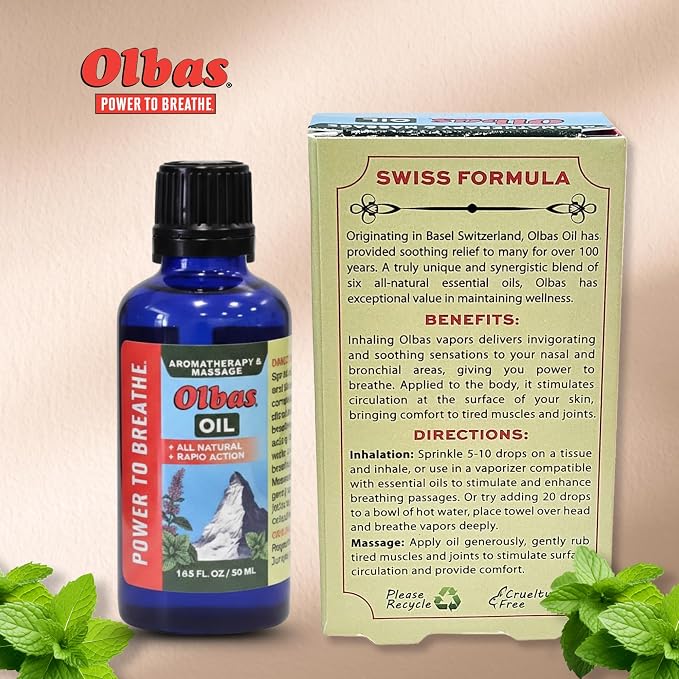 Olbas Massage and Aromatherapy Oil, 1.65 Fl Oz, body massage oil, Swiss Herbal - Image 6