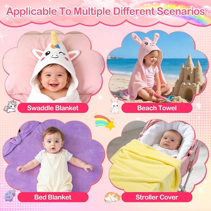 OFUSUY 12 PCS Baby Towels, Baby Bath Towels - Image 4