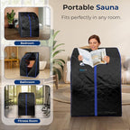 SereneLife Portable Sauna Box for Home, Infrared Sauna Tent - Image 6