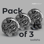 MainBasics Charcoal Infused Bath Shower Loofah Sponge Pouf Body Wash Scrubber - Image 6