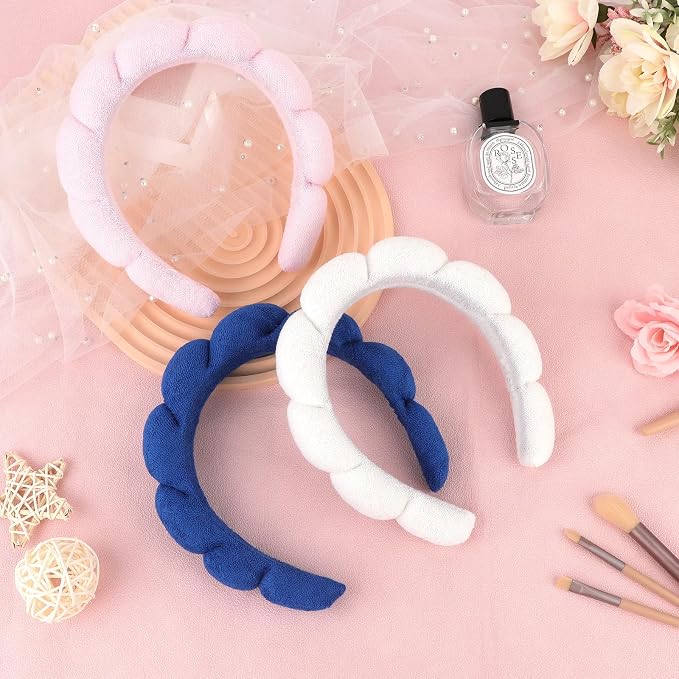 3 Pack Spa Headbands for Washing Face, Skincare & Makeup, Terry Cloth Headbands - Image 7
