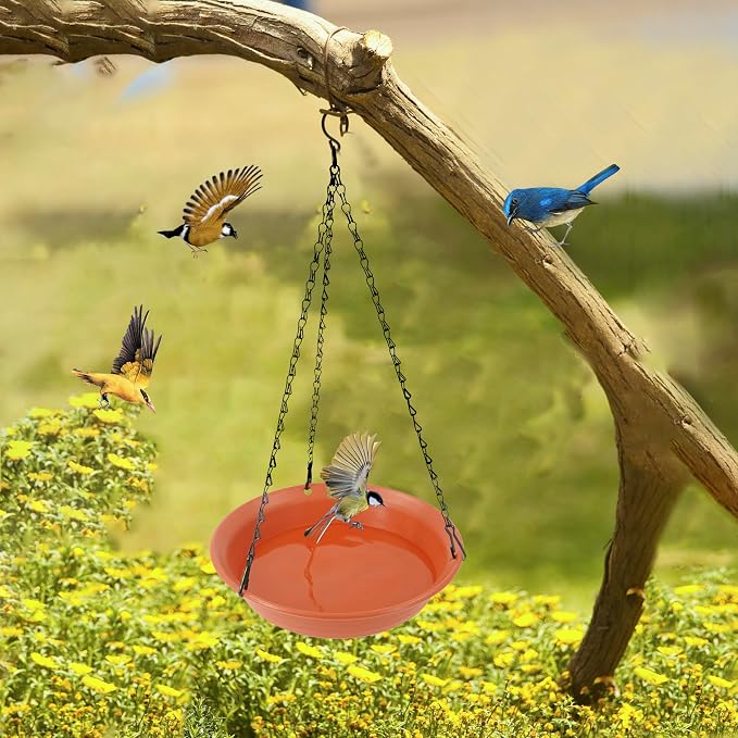 VUWEZ Hanging Bird Bath, Hanging Bird Water Feeder - Image 4