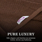 CASA COPENHAGEN EcoPop 6Pcs 100% Cotton Large Designer Towels Gift Set- Toffee - Image 5