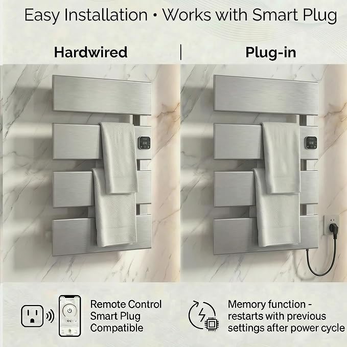 Electric Towel Warmer, Heated Towel Rack - Image 4