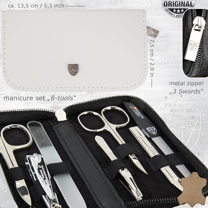 Swords Germany - brand quality 8 piece manicure pedicure grooming kit set - Image 5