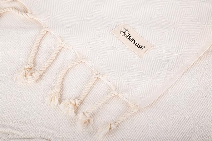 Bersuse 100% Cotton Milas XL Throw Blanket - Image 8